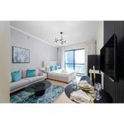 Nasma Luxury Stays - Sophisticated Studio Apt with Stunning Marina View
