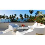 2 bedrooms appartement at Las Terrenas 20 m away from the beach with sea view enclosed garden and wifi