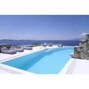 4 bedrooms villa with sea view private pool and enclosed garden at Mykonos 2 km away from the beach