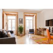 Charming Flat with Balconies Central Chiado District 2 Bedrooms & AC 19th Century Building