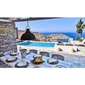 Luxurious & Stylish villa with a swimming pool, sea and sunset view.