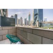 Silkhaus newly furnished studio facing DIFC with pool and gym access