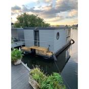 Unique new houseboat moored 4